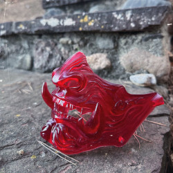 Mascara Hannya Japonesa ROJA, oni mask, mempo mask