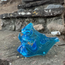 Mascara Hannya Japonesa AZUL, oni mask, mempo mask