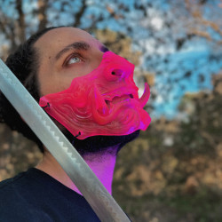 Mascara Hannya Japonesa ROSA, oni mask, mempo mask